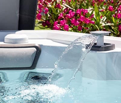 outdoor hot tub being filled up