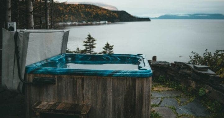 spa pool outside in nature
