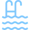 illustration of pool handrails and water