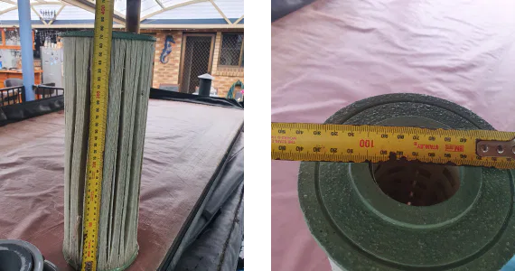 measure pool filter cartridge