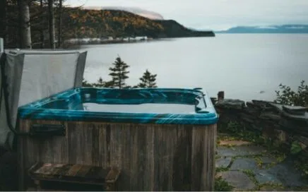 spa pool outside in nature