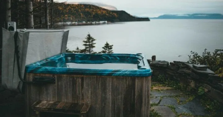 spa pool outside in nature